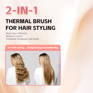 2 en 1 Nouveau fer à friser rotatif LCD Peigne en céramique professionnel <span class=keywords><strong>chauffant</strong></span> Brosse à cheveux portable pour le type de cheveux - Product Image 2