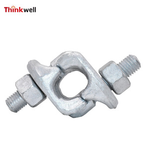 Clip pour câble métallique Thinkwell 316-14 en acier au carbone forgé galvanisé, accessoire de rigging métrique - Product Image 1