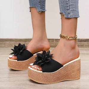 Chaussures Compensées Léopard pour Femmes Plateforme Bout Rond Talons Hauts Chaussures de Soirée Escarpins Espadrilles Sandales Compensées <span class=keywords><strong>Femme</strong></span> - Product Image 5