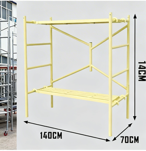 Mini échafaudage mobile pliable en acier, design industriel moderne, revêtement en poudre, utilisation en extérieur - Product Image 3