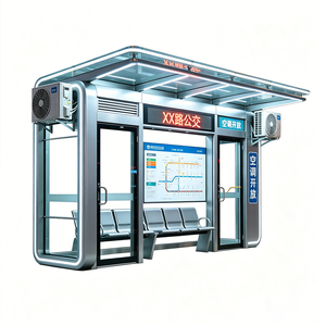 Parada de Autobús Inteligente con Aire Acondicionado, Estructura de Aluminio y Vidrio Templado - Product Image 3