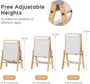 <span class=keywords><strong>Caballete</strong></span> Plegable Ajustable para Niños - <span class=keywords><strong>Pizarra</strong></span> Magnética de Doble Cara, <span class=keywords><strong>Caballete</strong></span> de Pintura con Altura Ajustable para Niños Pequeños - Product Image 2