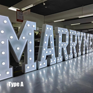 Lettres et chiffres lumineux géants en néon LED personnalisés, 3 pieds, 4 pieds, pour proposition de mariage, anniversaire, fête, événement de remise de diplôme, <span class=keywords><strong>location</strong></span> - Product Image 2