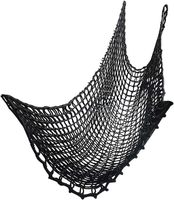 Filets Tribu Enfants Escalade Cargo Net Noir Polyester Sécurité Pont Arbre Maison Obstacle Formation Singe Bar Aire De Jeux Net Coupe