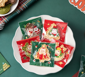 Nouveau Style Transparent épaissi sac auto-scellant pochette <span class=keywords><strong>d</strong></span>'emballage de qualité alimentaire pour Cookie flocon de neige croustillant Nougat boulangerie sac à biscuits - Product Image 6