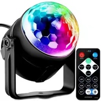 Promotion : Projecteur LED DMX compact 3W RGB en ABS, effet boule disco magique, avec contrôle sonore pour usage en entrepôt