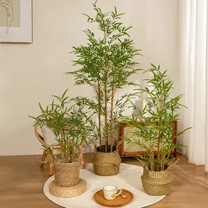 Planta artificial árvore verde ornamental artificial bambu árvore plantas para casa decoração do hotel