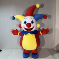 Vente directe d'usine Funtoys : Costume de mascotte gonflable en peluche de clown, poupée en peluche pour marque OEM