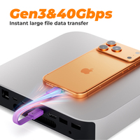 Cables de Carga Rápida de 240 W con Flexión de 180 Grados, Cable Adaptador Plano FPC Tipo C a USB C para Transferencia de Datos y Video para Teléfonos Inteligentes