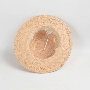 Breathable Hand Woven Retro Raffia Flat Straw Boater <b>Hat</b> Women Summer Holiday Wide Brim Sunshade Straw Boater <b>Hat</b> Wholesale - Product Image 6
