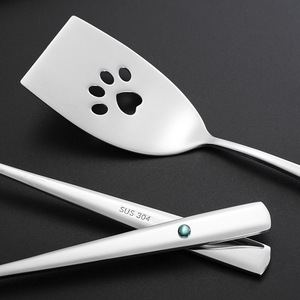 Cuchara de Servir de Acero Inoxidable 304 de Grado Alimenticio para Buffet y Uso en Hoteles, Diseño de Color Sólido - Product Image 1