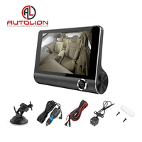 4.0 pouces IPS Écran Voiture Boîte Noire 3 Caméras Lentille Enregistreur Vidéo Voiture DVR Voiture Caméra Dash Cam avec Rétroviseur caméra