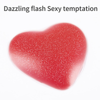 Couvre-mamelons en silicone, taille petite, invisibles, réutilisables, doux, lavables, en forme de cœur rouge, sexy pour femmes