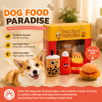 Jouets en peluche pour chien, série de jouets pour animaux de compagnie, écologiques, doux, nouveau design, pour la restauration rapide, en gros