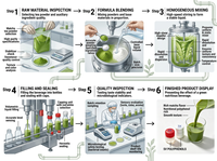 Capsules de Laitue Lyophilisée au Matcha et aux Polyphénols de Chlorophylle 5V, Extrait Herbal, Sans Sucre, Qualité Alimentaire, Portable, Libération par Torsion