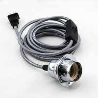 Base en aluminium E12 à E26 Douilles d'ampoules de table Douilles E27 Support de lampe avec vis métallique Style