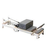 Reformer Pilates pliable en alliage d'aluminium durable et réglable, lit de rééducation multifonctionnel pour usage commercial et domestique