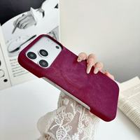 Casing Tekstur Denim Vintage dengan Pengisian Daya Nirkabel Magnetik, Bagian Bawah Terbuka, Tipis, Kain Kanvas Pelindung untuk iPhone 18 Pro Max 17