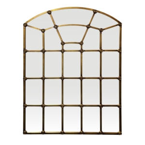 <span class=keywords><strong>Grand</strong></span> <span class=keywords><strong>miroir</strong></span> arqué de mur d'or antique en métal pour la décoration intérieure à la maison - Product Image 3