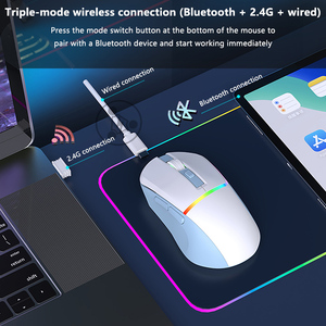 Tri-chế độ không dây RGB Luminous Chuột trọng lượng nhẹ máy tính trò chơi Chuột chơi game Phụ kiện Máy tính Chuột chơi game không dây - Product Image 4