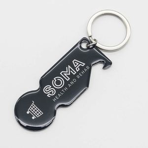 Porte-clés réutilisable pour jetons de chariot, décapsuleur, avec logo 4 couleurs par sublimation, Allemagne Canada - Product Image 4