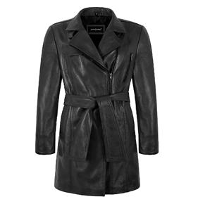 Chaqueta Acolchada con Capucha para Mujer, 100% Cuero Nappa Negro Genuino, Diseño Acolchado Cálido, Herrajes YKK, Marca Privada OEM, Invierno - Product Image 1