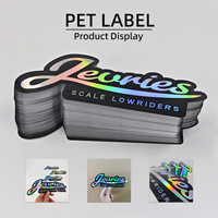 Autocollants personnalisés en PET holographique découpés à la forme avec effet arc-en-ciel pour la promotion de marques, les ensembles d'impression d'autocollants et la vente en gros