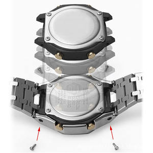 สายนาฬิกาข้อมือสแตนเลสสตีลขนาด 22 มม. รุ่น Luxury Breathable พร้อมตัวล็อคแบบ D สำหรับนาฬิกา GA2100/GM2100 รุ่น Farmhouse <span class=keywords><strong>Oak</strong></span> GMAS-<span class=keywords><strong>2100</strong></span> - Product Image 2