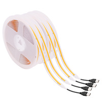Bande lumineuse LED COB RGB 5V 5mm 450 LED, ruban flexible pour éclairage d'ambiance intérieur