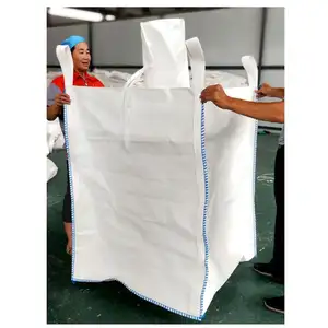100% Polypropylene Woven 1 Ton Big Bag Jumbo Bulk Bag For Packing Cement Chemicals Manufacturer