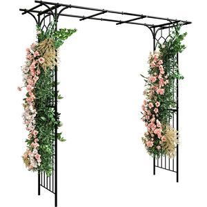<span class=keywords><strong>Arche</strong></span> de clôture de jardin <span class=keywords><strong>en</strong></span> fer écologique certifiée avec pointe <span class=keywords><strong>en</strong></span> forme de lance 150*52*206cm, facilement assemblable pour cérémonie ou <span class=keywords><strong>mariage</strong></span> - Product Image 2