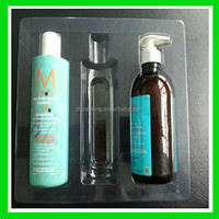 Insert en plastique transparent thermoformé, disposition personnalisée pour flacon de soin de la peau, ensemble cosmétique, usine OEM, emballage cadeau en gros, plateau de rangement