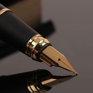 Luxury Classic Black Metal Ballpoint <b>Pen</b> with Gold Tip-Wholesale Custom <b>Engraved</b> Refillable Business Stationery - Product Image 4