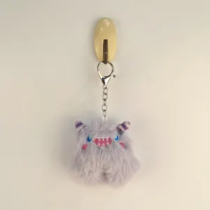 2 Colors Little Monster 7cm Soft Toy Animal Soft Custom Logo Keychain Toys Wholesale Cute Plusies For Kids