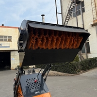 Langlebiger Kehrbesen-Aufsatz für Radlader, Hydraulischer Winkelbesen, Straßenkehrmaschinen-Bürste für Praktische Schneekehrmaschine
