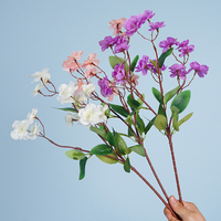 Vente en gros d'usine : Fleurs artificielles en soie, branche de cerisier à longue tige pour la décoration de la maison, des hôtels, des mariages et des événements, arrangement floral