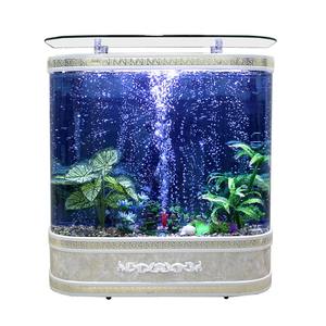 Grand <span class=keywords><strong>aquarium</strong></span> rectangulaire moderne en verre personnalisé pour la vie Présentoir écologique pour poissons marins à usage domestique en intérieur - Product Image 5