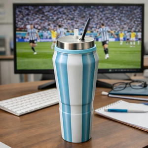 Vaso <span class=keywords><strong>Mate</strong></span> Aislado de Acero Inoxidable 304, Nuevo Vaso <span class=keywords><strong>Mate</strong></span> Portátil a Prueba de Fugas y Autorellenable - Product Image 1