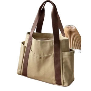 Sac à main en toile pour femme, grande capacité, tendance, style forêt, motif dessin animé, polyvalent, pour étudiants, trajets quotidiens et rangement de livres - Product Image 1