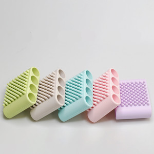 Double Sides Silicone Washing Brush Pot Pan Sponge Scrubber, Bathroom Wash Cleaning Houseware - Product Image 4