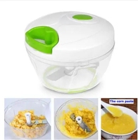 Handmatige voedselhakker, compact & krachtig, handmatige groentehakker/blender voor het hakken van fruit en groenten.