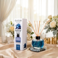Nieuwe stijl 120ml gekleurde glazen rietdiffuser fruitgeur rietstokjes diffuser olie langdurige huisgeur decoratie voor hotel cadeau