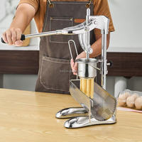 Couteau à frites manuel en acier inoxydable, facile à utiliser et peu exigeant en manœuvre, pour la préparation rapide de frites longues