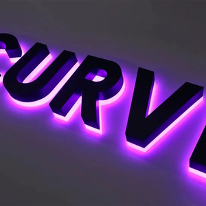 Tùy chỉnh cửa hàng bảng hiệu thiết kế công ty Logo 3D chữ bảng hiệu trở lại thắp sáng LED thư cho tường - Product Image 5