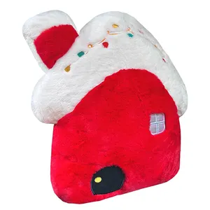 Y037 Custom natale della casa della neve peluche che abbraccia il cuscino del divano di casa festa regali di natale Decoracion