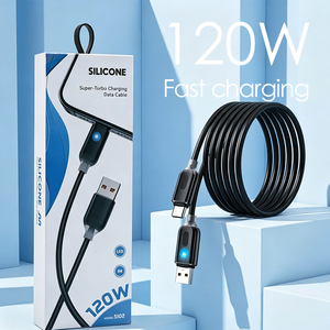 Cable Inteligente con Apagado Automático, Cable de Datos con Carga Rápida 3A QC4.0 QC3.0 para <span class=keywords><strong>Samsung</strong></span> Xiaomi Oppo Google Led Android - Product Image 1