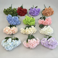 MeiHuan 5-koppige hortensia met 360 bloemblaadjes, hoogwaardige kunstbloem voor kerstdecoratie, populaire verkoop, zijde van fabriekskwaliteit