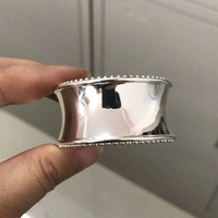 Élégant Anneau de Serviette en Alliage de Zinc Argenté et Doré, Style Classique Européen, Haute Qualité, Simple, pour Mariages et Banquets