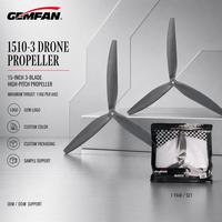 Hélice Gemfan 1510-3 381mm à 3 pales en fibre de verre et nylon, haute poussée pour drone UAV, multirotor, moteur 4218 660KV
