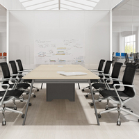 Ensemble de table de conférence de bureau moderne en bois LIWEI ODM OEM avec matériaux écologiques et design extensible pour usage commercial